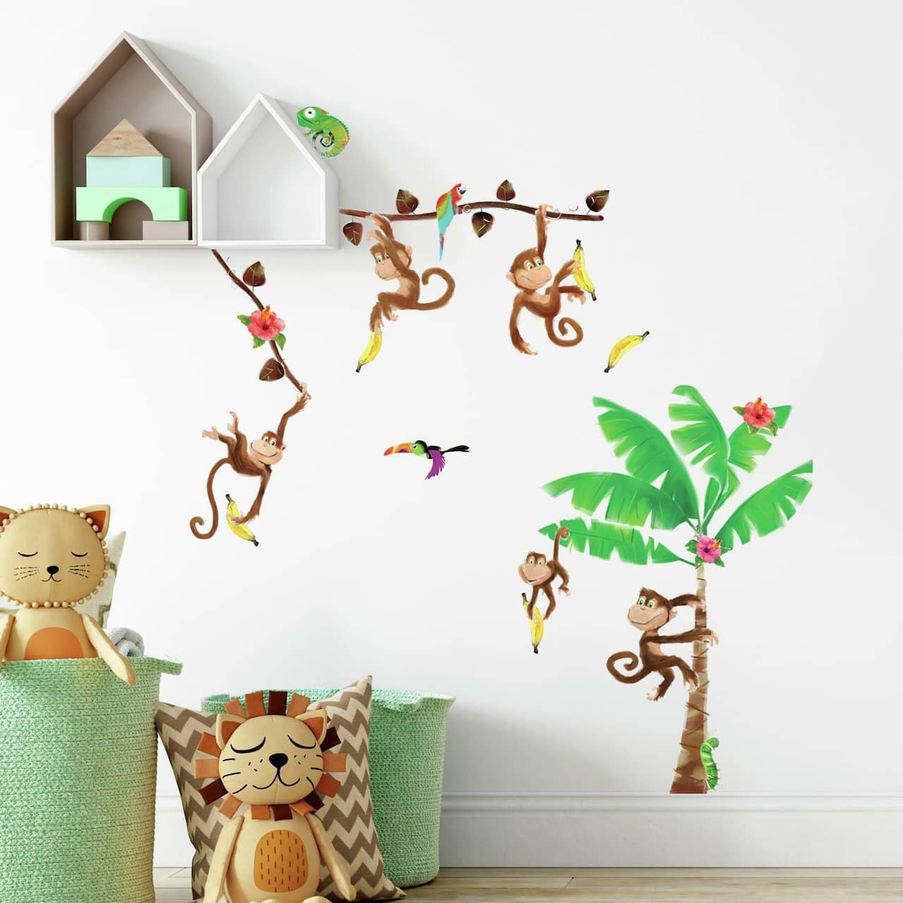 RoomMates Monkey Business Peel & Stick Wall DecalsRoomMates Monkey Business Peel & Stick Wall Decals